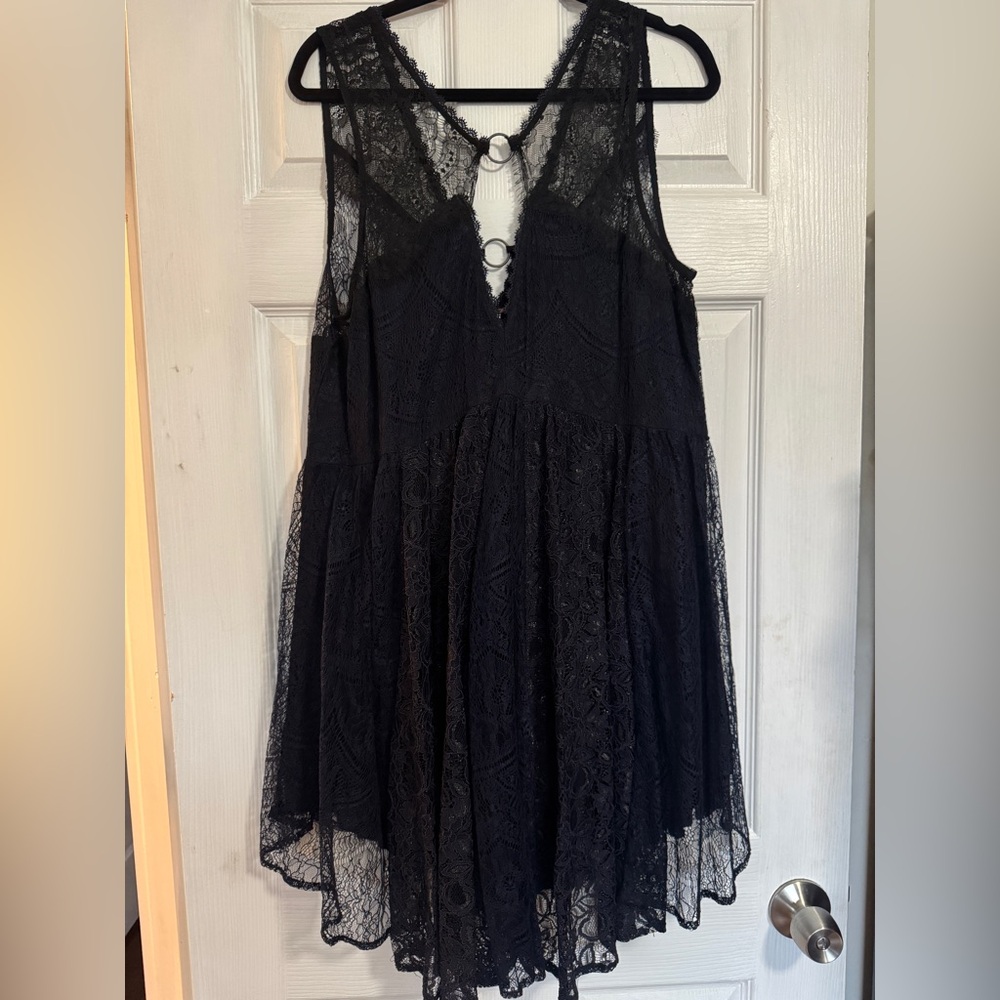 Black/Blue Lace Dress